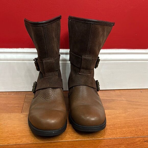 Sorel Major Moto wool lined Leather Suede Boots Women’s Brown size 7 - Picture 1 of 10